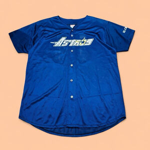 Vintage Houston Astros Mesh Baseball Jersey #14 Fab-Knit USA Nylon Adult L